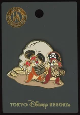 TDR Tokyo Disney Resort Pirates of the Caribbean Chip & Dale Slider Pin