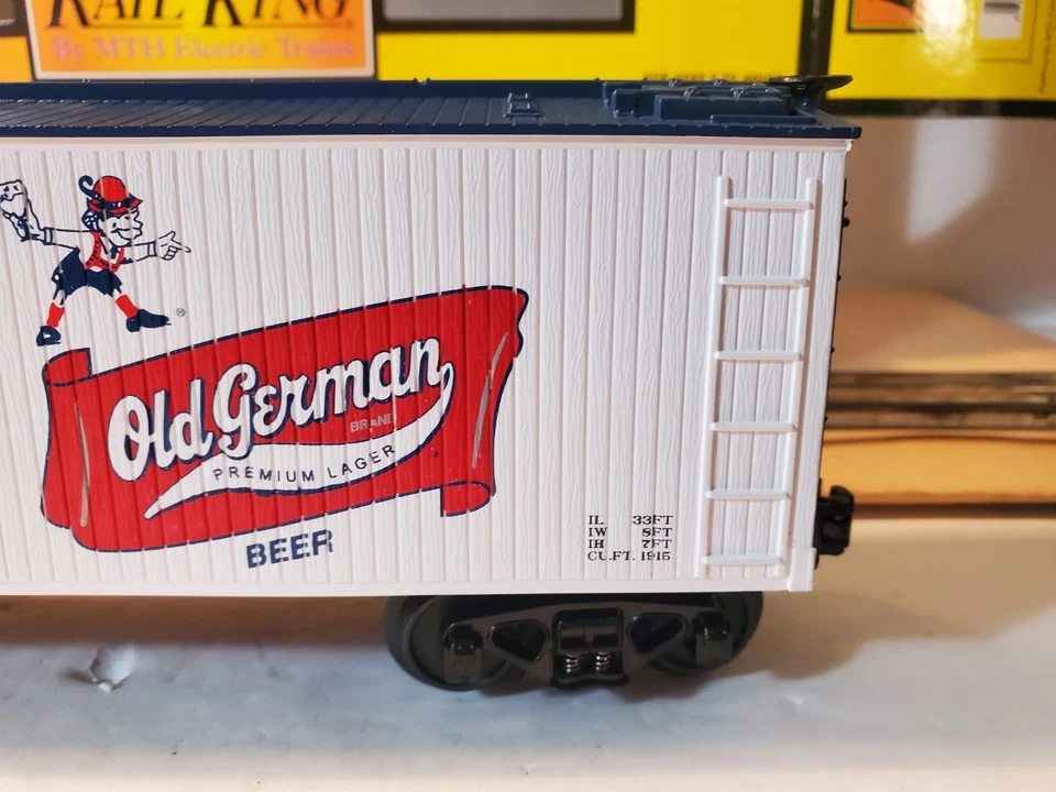 MTH Rail King 30-78052 Old German Lager Beer Reefer Queen City Brewing Comp New - Image 4 of 4