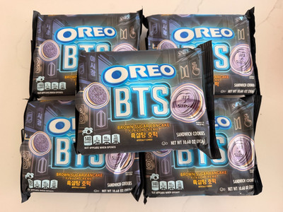 5PK - BTS x Oreo Brown Sugar Pancake Sandwich Cookies Limited Edition SEALED