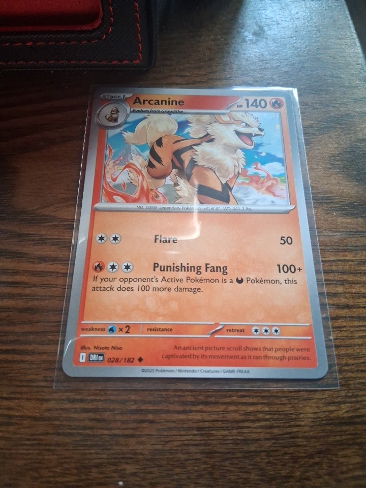 Pokemon Arcanine 28/182 Sv: Destined Rivals Pokemon Card Near Mint