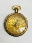 Antique FACE: 18k Gold Floral Tri-Color CASE: 20 Year Illinois Mvmt RUNS Vintage