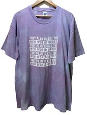 Vintage New World Order Band Kill You T Shirt 2XL 80s 90s USA Made 100% Cotton