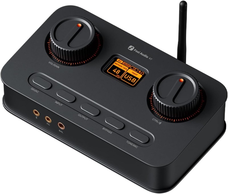 Fosi Audio K7 DAC Headphone Amp, Desktop USB C Digital to Analog Audio Converter
