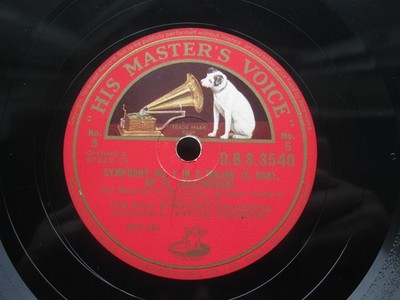 BBC SYMPHONY ORCH 12'' 78 RPM SYMPHONY No1 IN C MAJOR (C DUR) 0P.21 HMV  DBS.3540