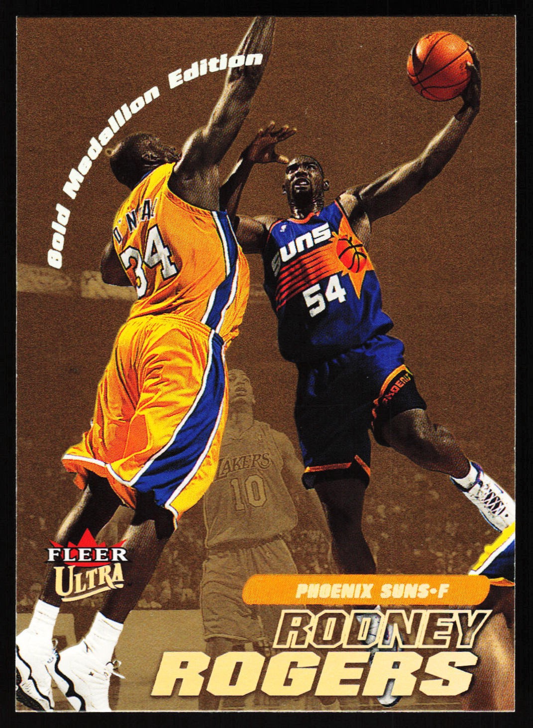 2000-01 Ultra #80G Rodney Rogers Gold Medallion w/Shaquille O'Neal