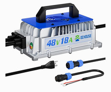 DC HOUSE 48V 18A Lithium Charger  93 Efficiency for Golf Cart Batteries900W