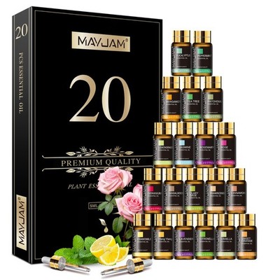 MAYJAM Ätherische Öle Set 20Pcs Aromatherapie Duftöl für Diffusor Luftbefeuchter