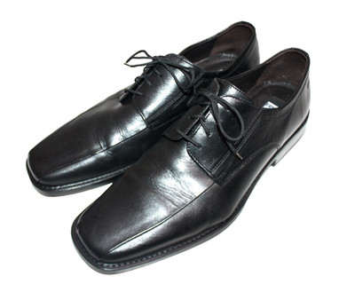 FRETZ MEN SWITZERLAND BUSINESS HERRENSCHUHE SCHWARZ ECHTLEDER D44 UK10  #121-6B#