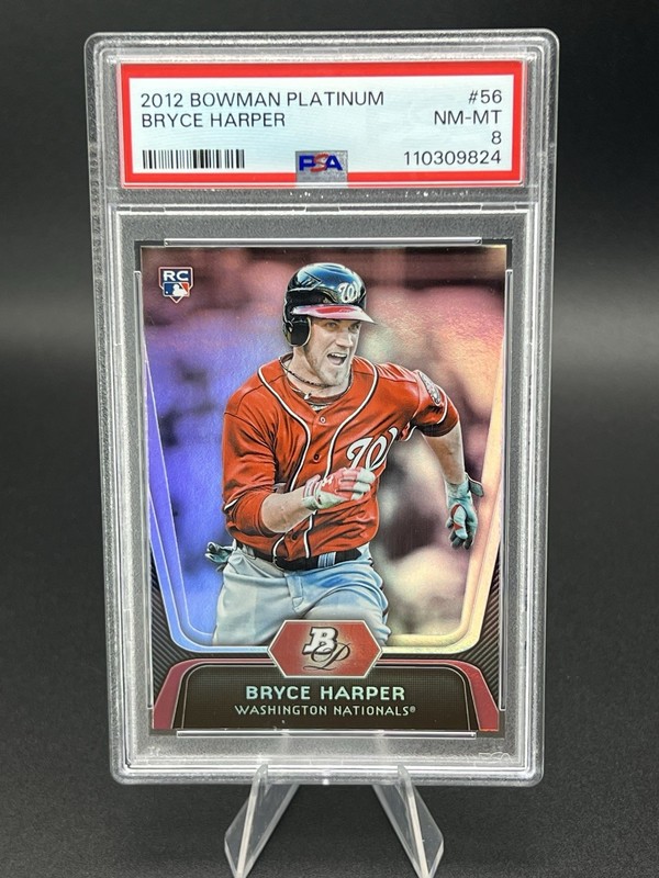 2012 Bowman Platinum - Bryce Harper #56 Holo Foil Rookie RC PSA 8 NM-MT
