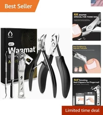 5-in-1 Professional Toenail Clippers Set with Curved Blades for Ingrown Nails