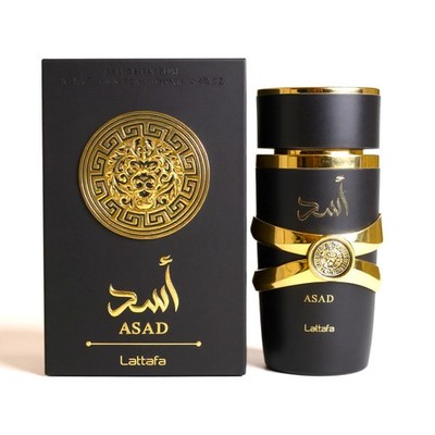 LATTAFA ASAD EAU DE PARFUM FOR MEN   3.4 OZ / 100ML LONG LASTING NEW SEALED