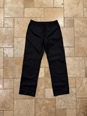 Prada Re-Nylon Tonal Logo Print Monogram Black Track Pants
