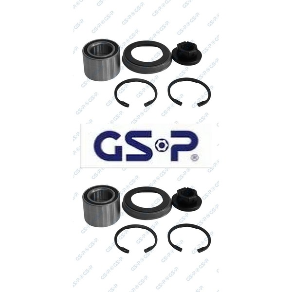 2X Radlagersatz GSP GK0Y02 2 Radlager Satz Links Rechts Hinterachse Hinten-image