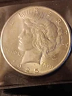 1925 peace silver dollar gem bu