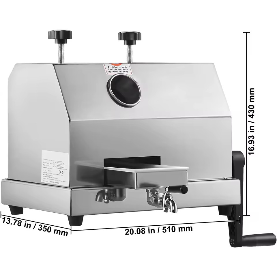 Commercial Sugar Cane Juicer Machine High Output 3 Stainless Steel Rollers