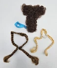 Vintage 1960's/70s Fashion Doll Barbie Hair Piece Extensions ~ Lot Of 3
