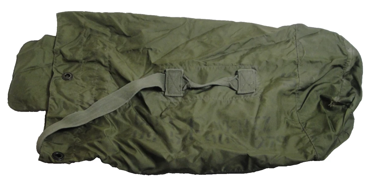 Vintage Army Duffle Bag In Original Vietnam War Personal & Field