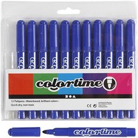Colortime Filzschreiber, 5 StrichstäRke, Blau, 12 Stck. (Us Import)