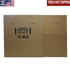 TV Adjustable Cardboard Moving Box W/ Corrugated Sleeves Fits Up To 70" Packing