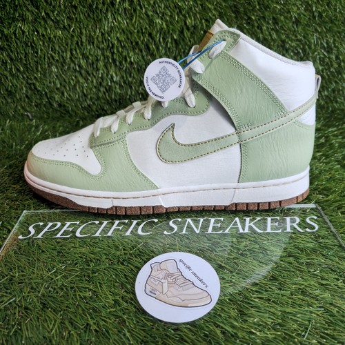 Nike Dunk High Retro Size 10 Trainers Swoosh Honeydew Green White BRAND NEW - Picture 2 of 13