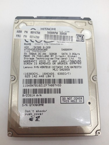 HITACHI *HTS545032B9A300* 320 GB * SATA HDD Notebook 2,5 Zoll #NFP1842