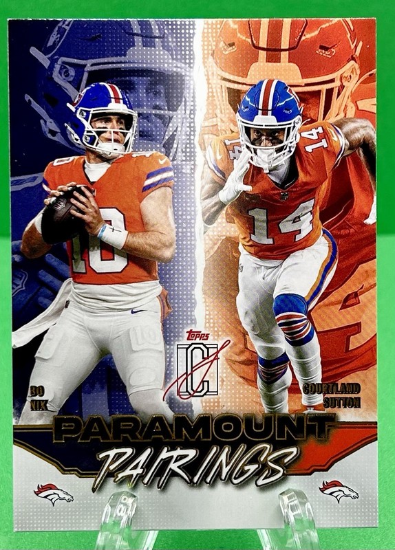 2025 Topps Signature Class Bo Nix & Courtland Sutton Paramount Pairings