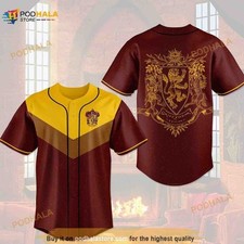 Harry Potter Gryffindor House Baseball Jersey Harry Potter Movie Fan