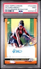 2024 Topps Chrome Tennis VICTORIA MBOKO Auto Orange Refractor /25 PSA 9 #TCAVMO