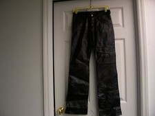 HILFIGER BLACK LEATHER LADIES PANTS SIZE 0