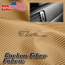 Gold Carbon Fiber Fabric Cloth Marine Vinyl 54" Wide Plain Weave Upholstery