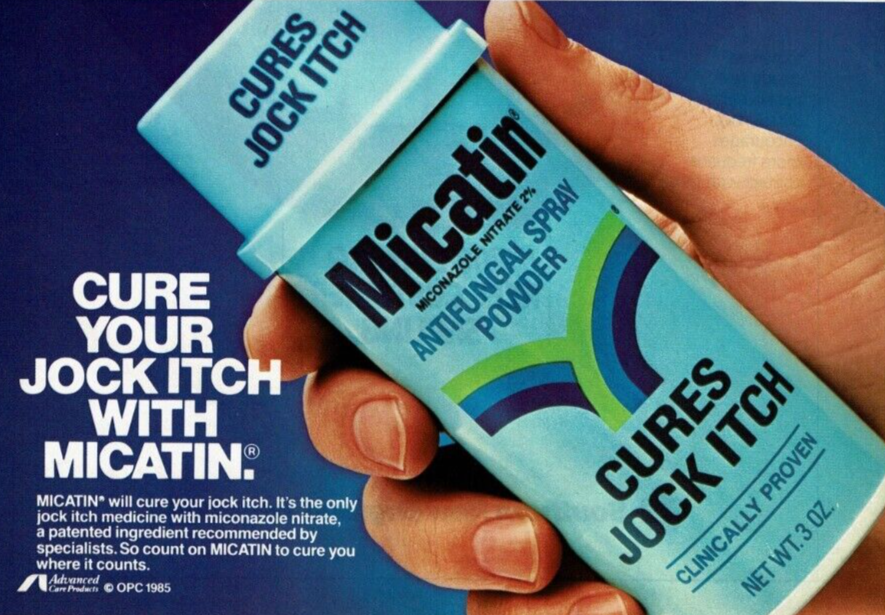 1985 Vintage Print Ad Cure Your Jock Itch With Micatin Antifungal Spray eBay