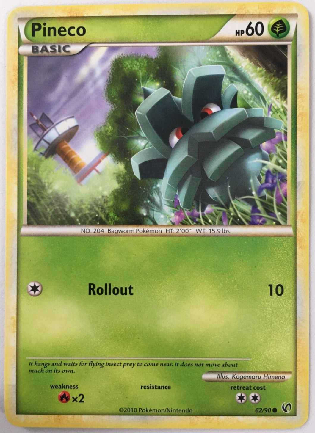 POKEMON PINECO 62/90 HS UNDAUNTED COMMON NEAR MINT