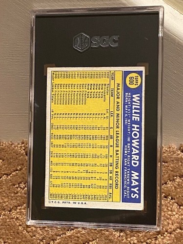 1970 Topps Willie Mays SGC 2 #600 Giants Card - Picture 2 of 2