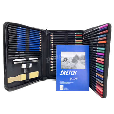 96 Stück Professionelle Buntstifte Set Zeichenstifte Malset Skizzierstifte Set