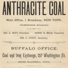 1886 BUFFALO CANALSIDE BLACKWELL CANAL COAL IRON LEHIGH VALLEY PENNSYLVANIA
