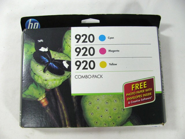 HP 920 COMBO PACK Genuine Ink Cartridges + HP Photo Paper ...