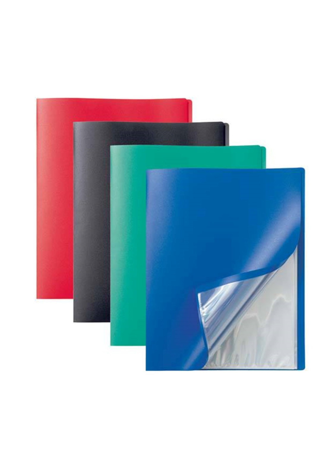 Portalistino A4 80 Buste Colorato Verde Rosso Blu Nero cm. 22x30