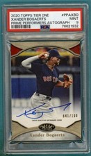 2020 Topps Tier One Xander Bogaerts Prime Performers Auto /100 #PPAXBO PSA 9!