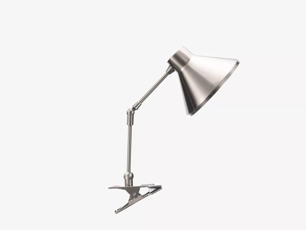 Habitat Bobby Metal Desk Lamp With Clamp Silver 2012 Pre Bankruptcy Stock HB023