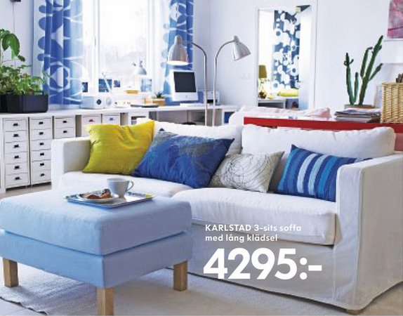 IKEA Karlstad Seat Sofa Slipcover Blekinge White