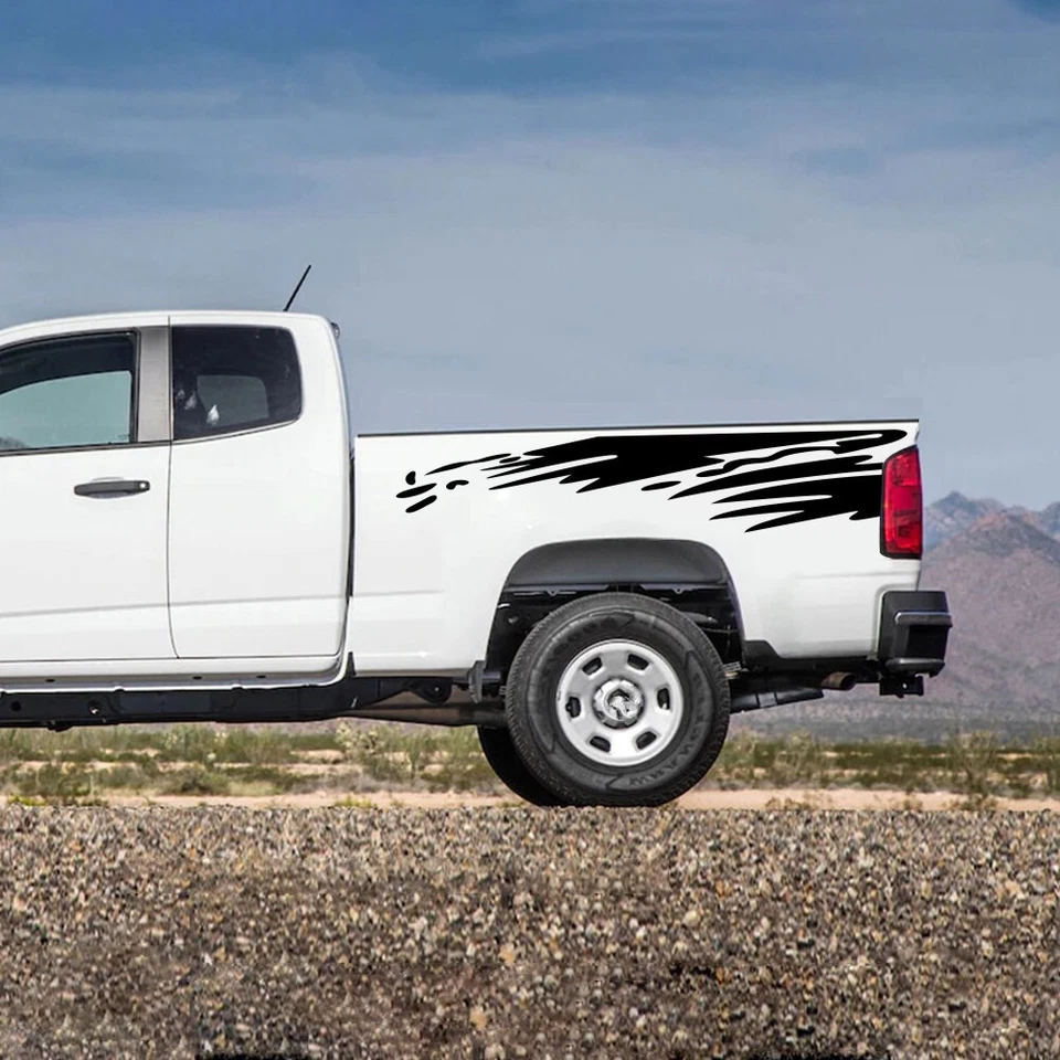 2 piezas calcomanías de vinilo decorativas de celosías de carreras para puertas laterales carrocería auto carrocería hágalo usted mismo Foto 3 de 4