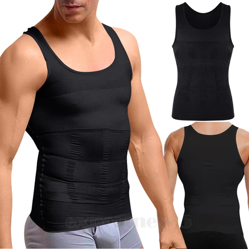 Chaleco corrector de postura modelador corporal adelgazante para hombre Camisa de compresión abdominal Prendas para el torso - Imagen 8 de 15