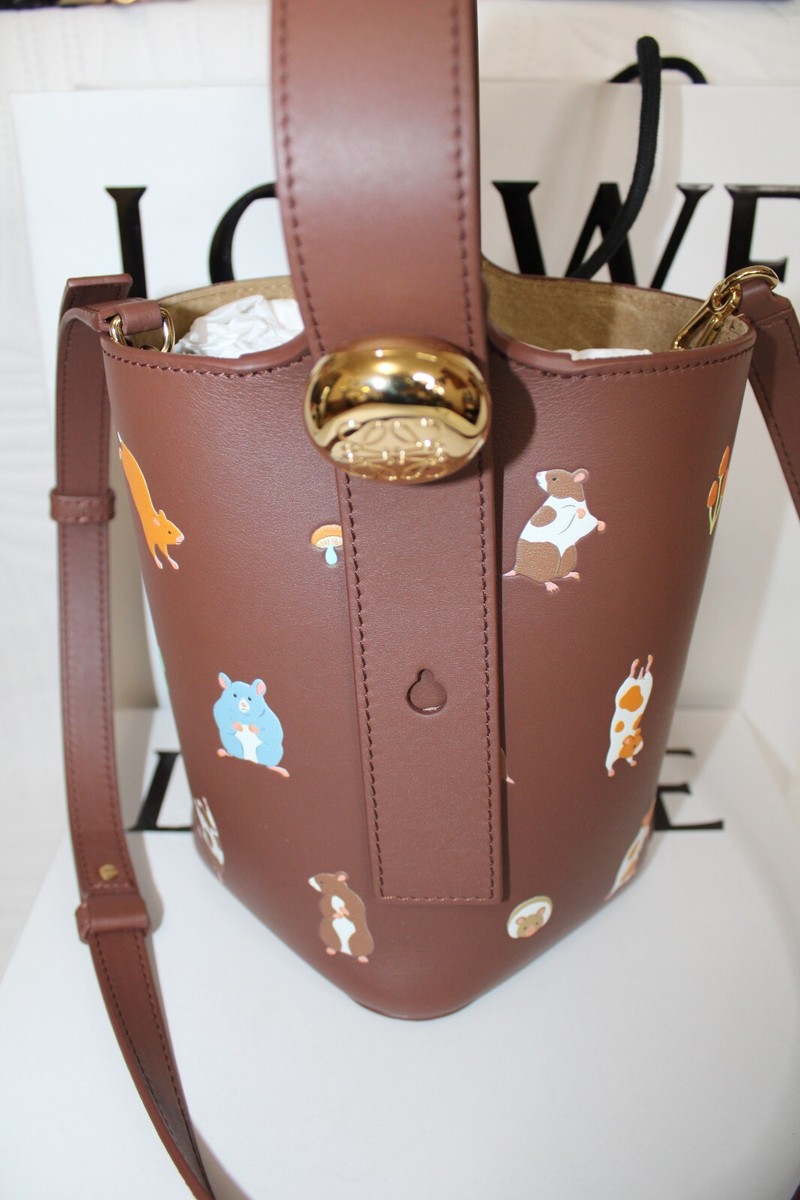 Loewe x Suna Fujita Hamster Mini Pebble Bucket Bag w/ Box, Dustbag