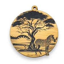 Ornament - Black - African Zebra