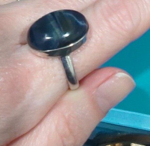 Large LABRADORITE Statement Ring 925 Sterling Sil… - image 3