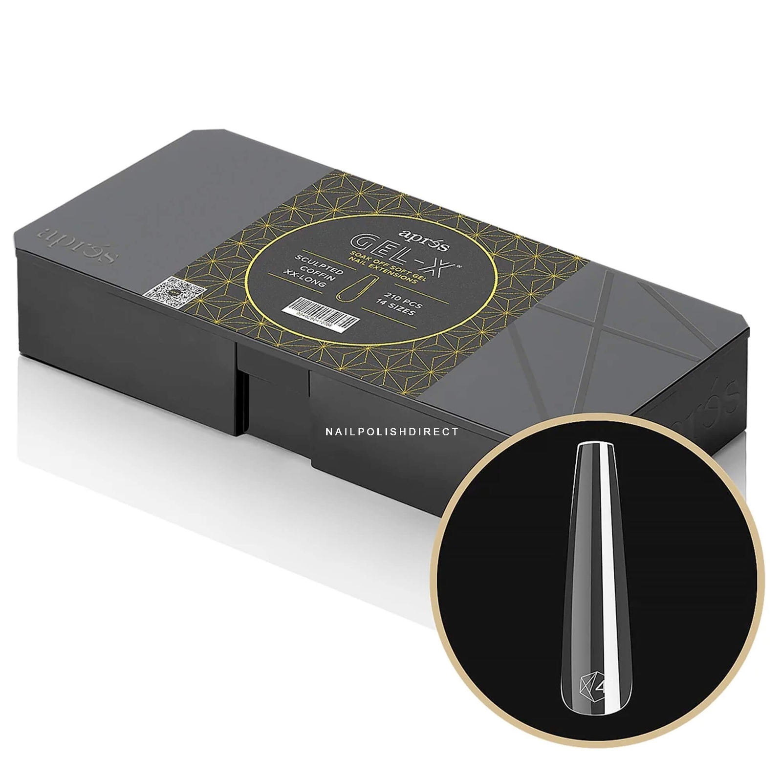 Aprés Gel-X Box Of Tips - Sculpted XX-Long Coffin