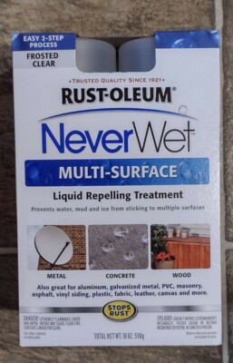 NEVERWET CLEAR RUSTOLEUM 3--18oz Kits  Multi-Surface Liquid Repelling Treatment