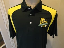 Sewn Green & Gold Southeastern Louisiana University Lions NCAA Poly Polo Shirt M