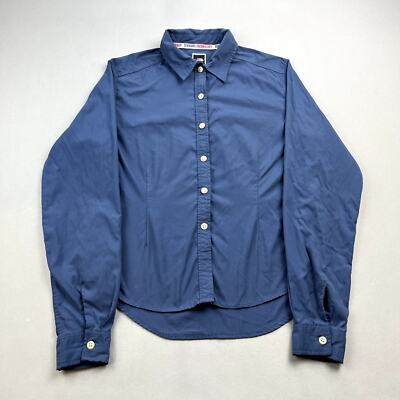 Vintage The North Face Shirt Womens Medium Blue Button Up Hiking Light  Outdoors