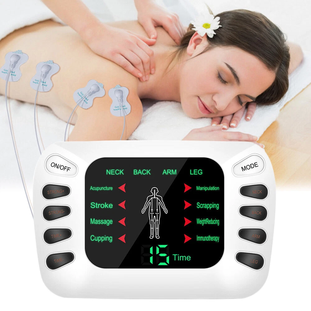 Unit Machine Electric Pulse Massager Muscle Stimulator Pain Relief Therapy